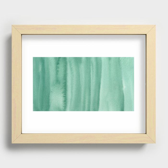  Watercolor Painting Abstract Art Valourine 151208 18.Forest Green Recessed Framed Print