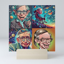 Stephen Hawking Genius Mini Art Print
