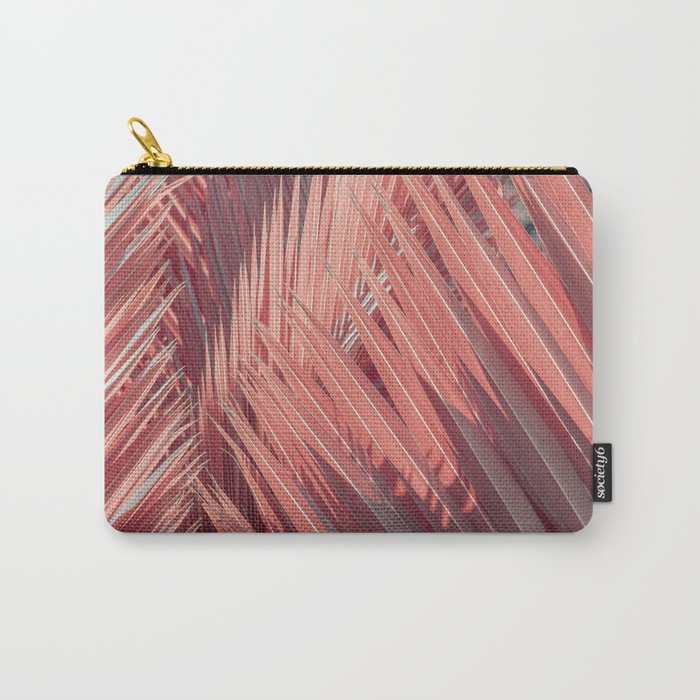 Colorful Palm Leaf Tropical Carry-All Pouch
