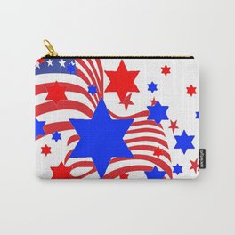 PATRIOTIC JULY 4TH AMERICAN FLAG ART Carry-All Pouch