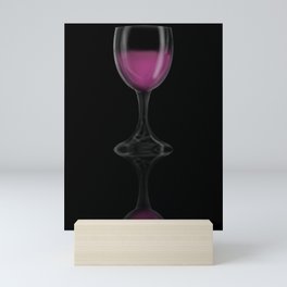 Glass of Pink Moscato Wine Mini Art Print