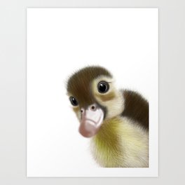 Adorable Baby Duckling Art Print