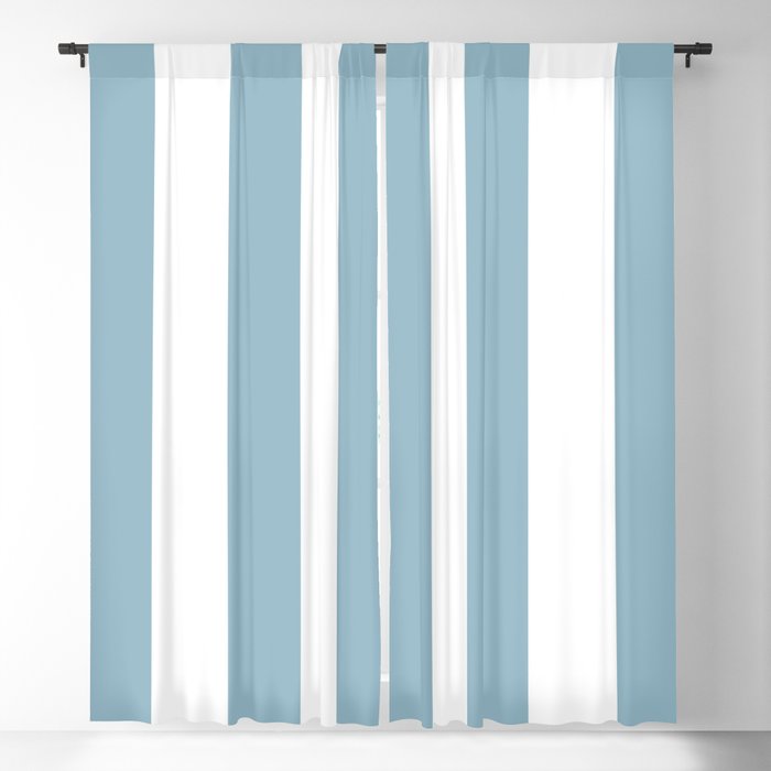 Large Baby Blue And White Vertical, Blue And White Striped Curtains