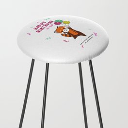 Red Panda Wishes Happy Birthday To You Red Panda Counter Stool