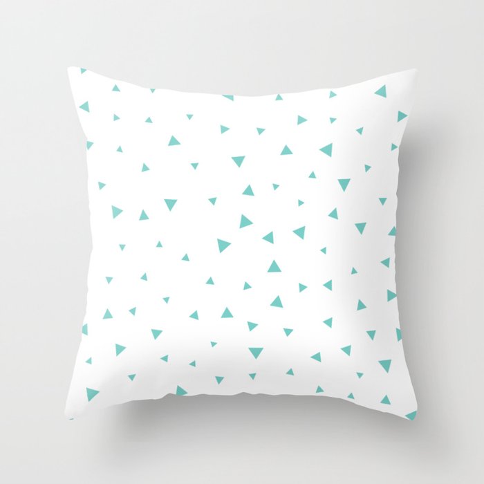 Tiffany Blue Triangle Pattern Throw Pillow By Seafoam12 Society6