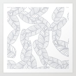 Vector Repeat Leaf Background. Rough Isolated Foliage Print. Vector Fabric Design. Art Print