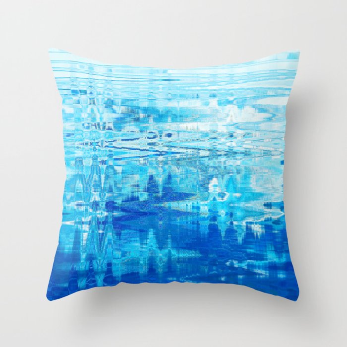 Ice Cold Sound Wave Throw Pillow