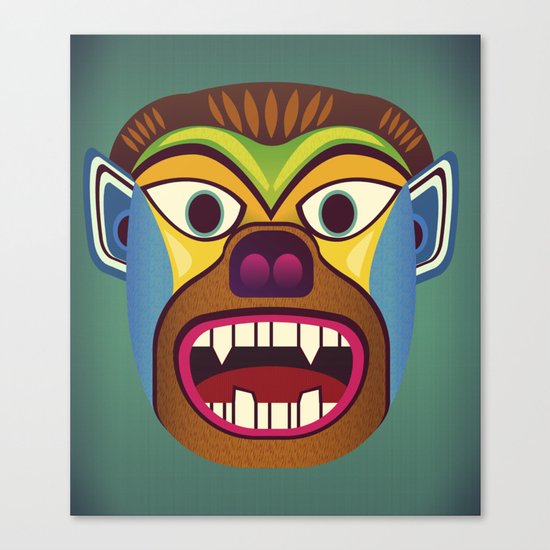 Gorilla ethnic mask Canvas Print