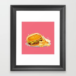 Double Cheeseburger and Fries Framed Art Print