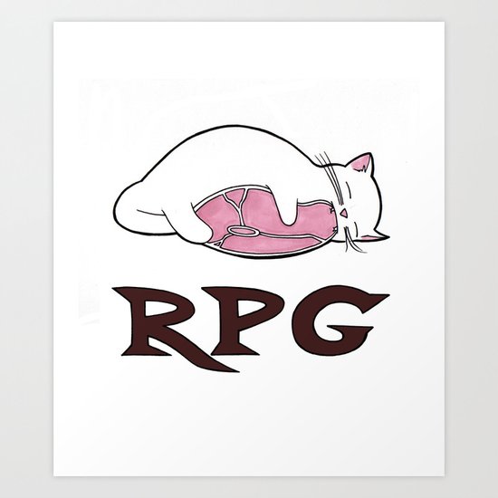 Cats Love Ham Art Print