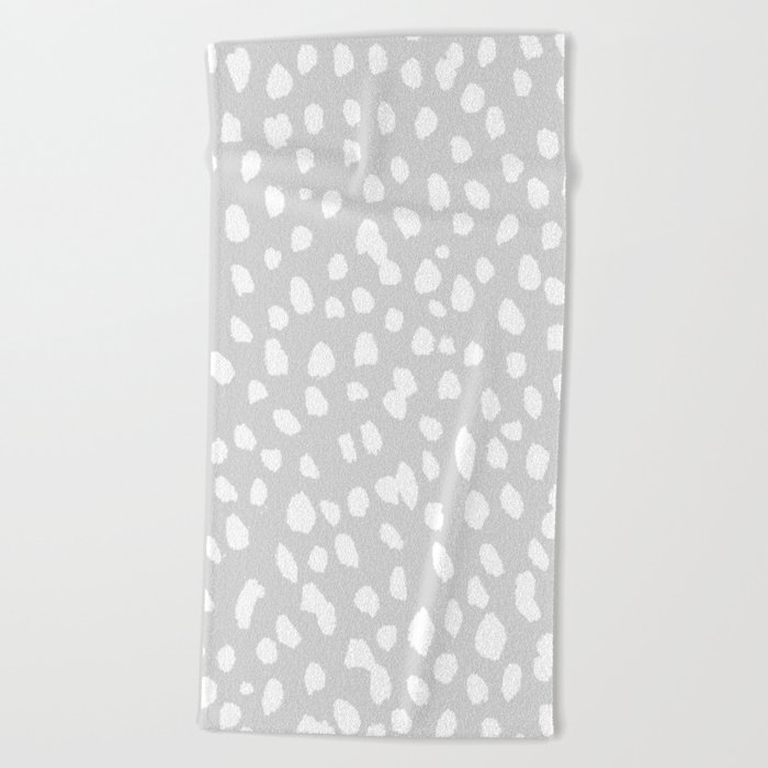 Dalmatian in White and Gray Beach Towel