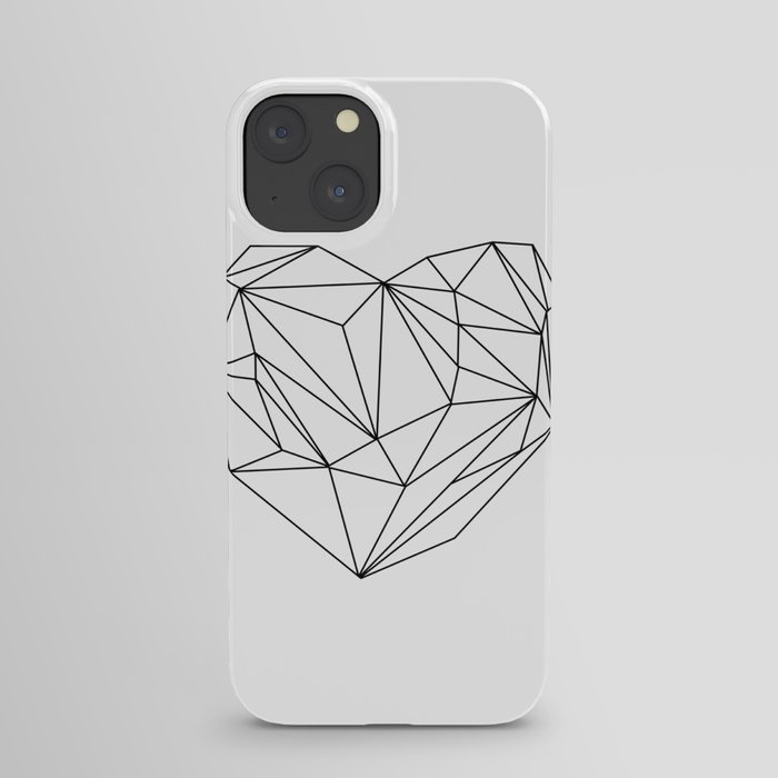 Heart Graphic (black on white) iPhone Case