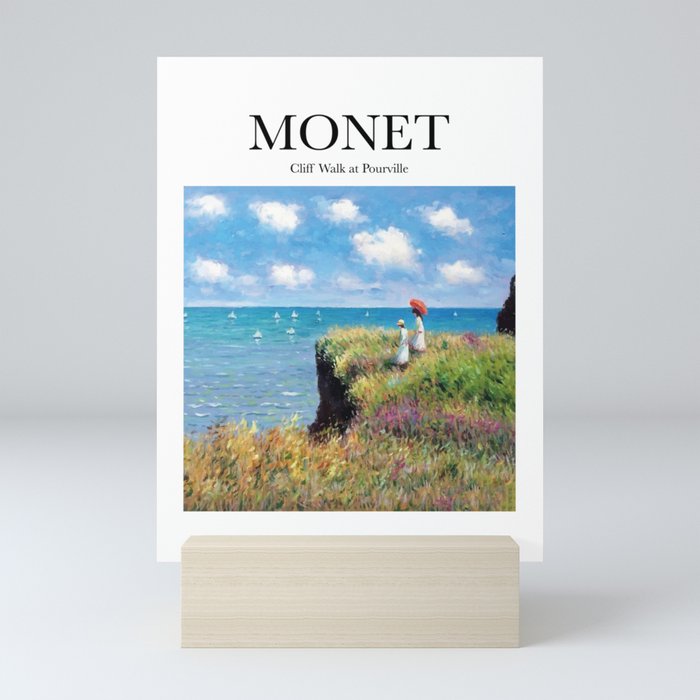 Monet - Cliff Walk at Pourville Mini Art Print