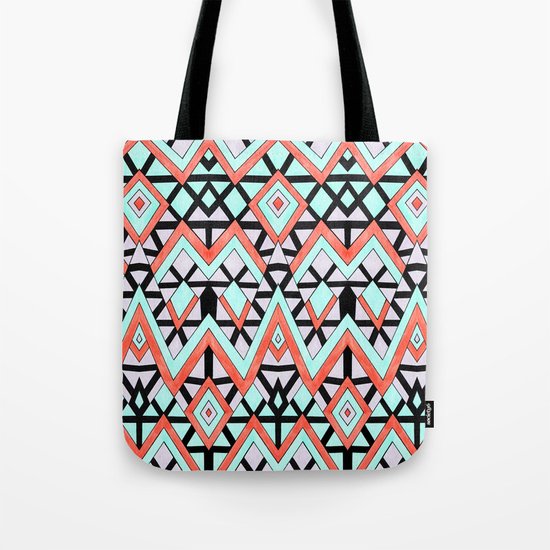 Geometric Mountains Tote Bag