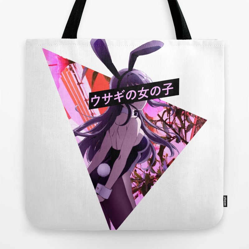 Bunny Girl Senpai Sad Japanese Anime Aesthetic Tote Bag By