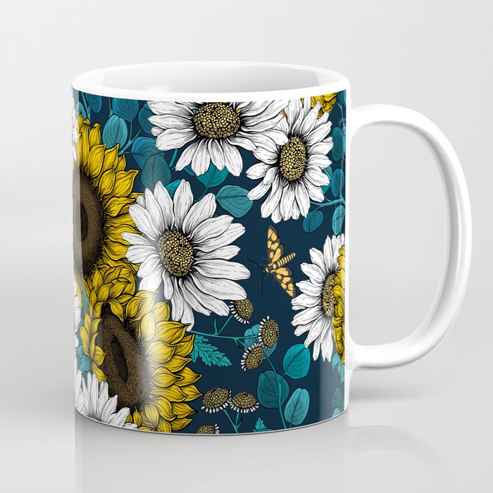 Sunflowers and daisies, summer garden Coffee Mug