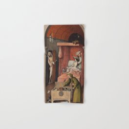 Hieronymus Bosch - Death And The Miser. Hand & Bath Towel