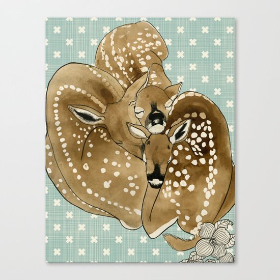 Fawns Canvas Print