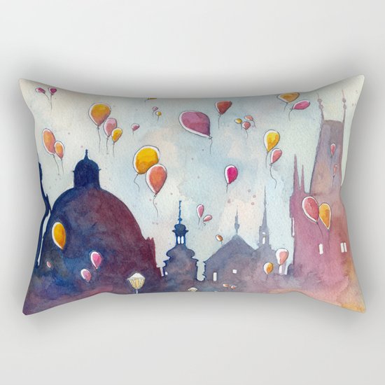 Balloons at Charles Bridge Rectangular Pillow