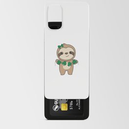Sloth With Shamrocks Cute Animals For Luck Android Card Case
