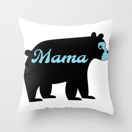 Mama Bear Throw Pillow