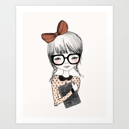 BOOKWORM Art Print