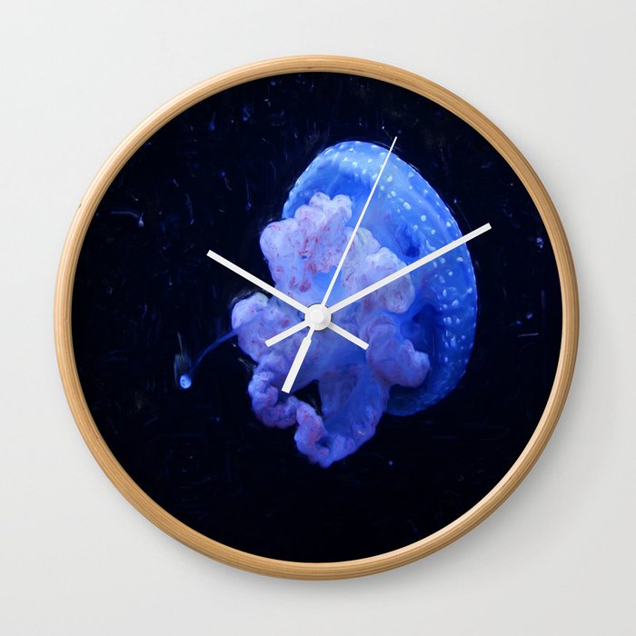 Jelly Fish in Oil Wall Clock