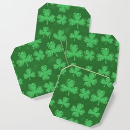 St Patrick's day clovers Coaster