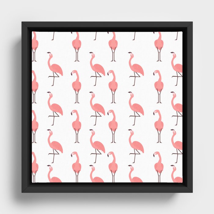 Flamingo Island Framed Canvas