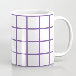 Purple Grid Pattern Coffee Mug