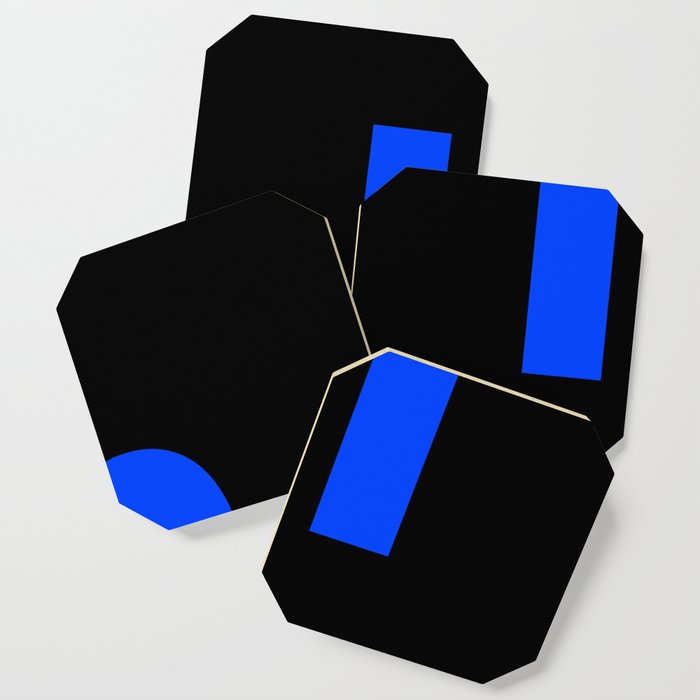 letter H (Blue & Black) Coaster