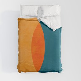 Mid Century Eclipse / Abstract Geometric Duvet Cover