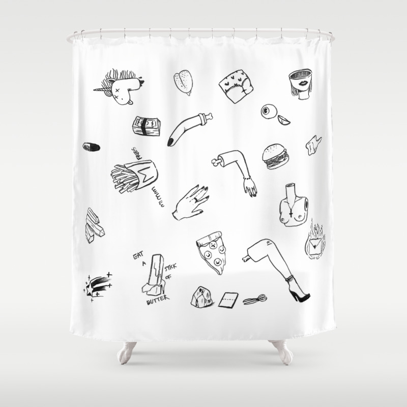 All The Good Things In Life Shower Curtain By Drawnbyhanna Society6