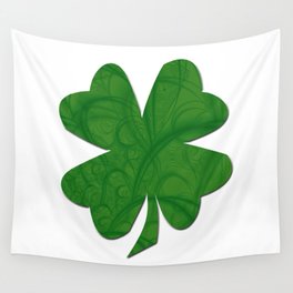 Fractal Big Shamrock Wall Tapestry