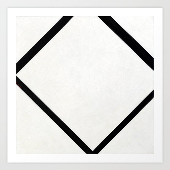 Composition In A Lozenge Mondrian CANVAS or PRINT WALL ART 
