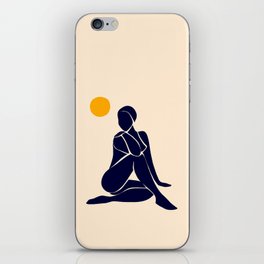 Lady sunbathing - Matisse Cut-outs 1. Black iPhone Skin