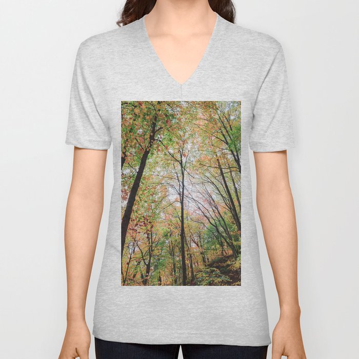 Autumn Forest - Minnesota V Neck T Shirt