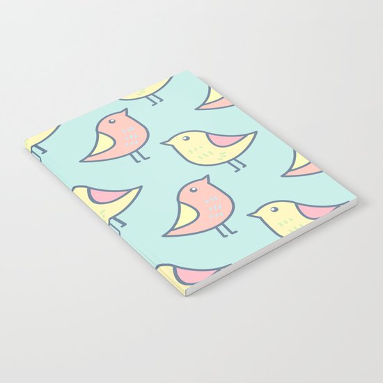 Cute Bird Pattern Notebook