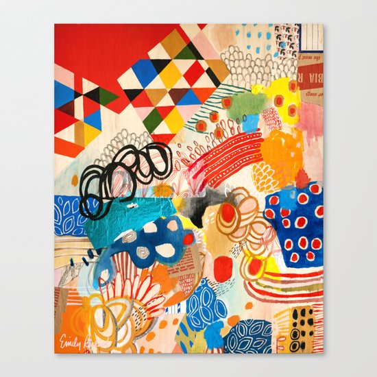Wallpaper and Diamonds Part I Canvas Print