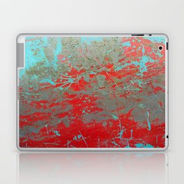 texture - aqua and red paint Laptop & iPad Skin