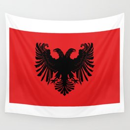 Kess InHouse Bruce Stanfield Flag of Albania Black Red Digital 30 x 20 Pillow Sham 