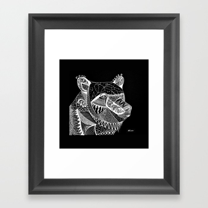 Cosmic Spirit Bear Framed Art Print