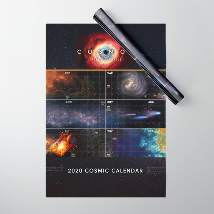 Cosmic Calendar 2020 — Cosmos Possible Worlds Wrapping Paper By