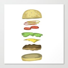 Layered Burger Canvas Print