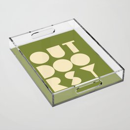 Outdoorsy - Olive Acrylic Tray