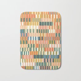 Pastel Mosaic #2 Bath Mat | Geometric, Curated, Striped, Peach, Pattern, Geometry, Mosaic, Abstract, Patchwork, Gigi Rosado 