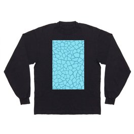 Mosaic Abstract Art Sky Blue Long Sleeve T-shirt