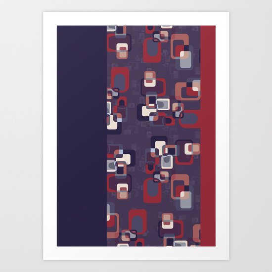 Groovy Squares Art Print