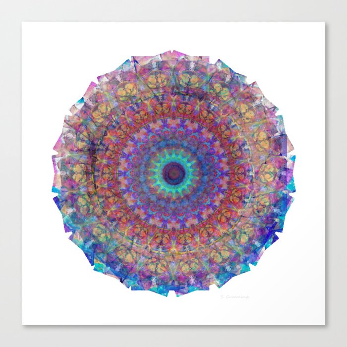 Colorful Vibrant Art - Life Glow Mandala Canvas Print