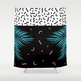 Memphis pattern 52 - 80s / 90s Retro / Palm Tree Shower Curtain